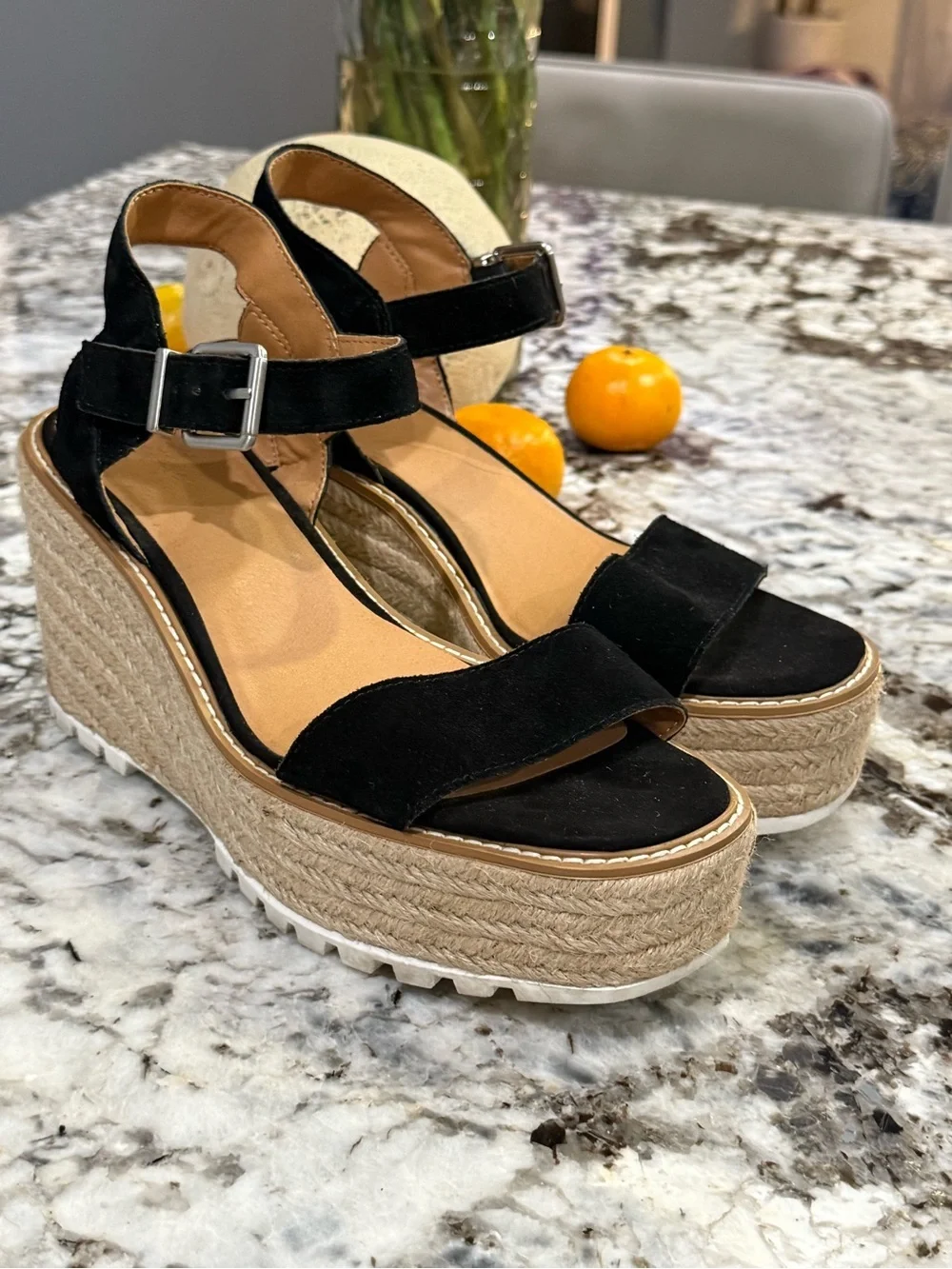 Crown Vintage Platform Espadrilles Wedge Sandals woman’s size 9.5